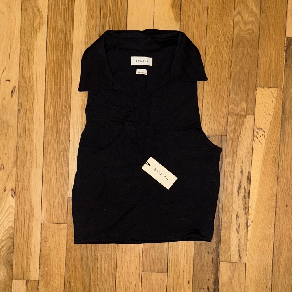 Babaton Midnight Black Collared Top